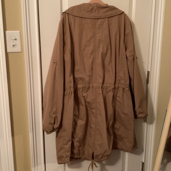 Eddie Bauer khaki utility jacket drawstring waist & hem large pockets size 4x - Picture 7 of 15